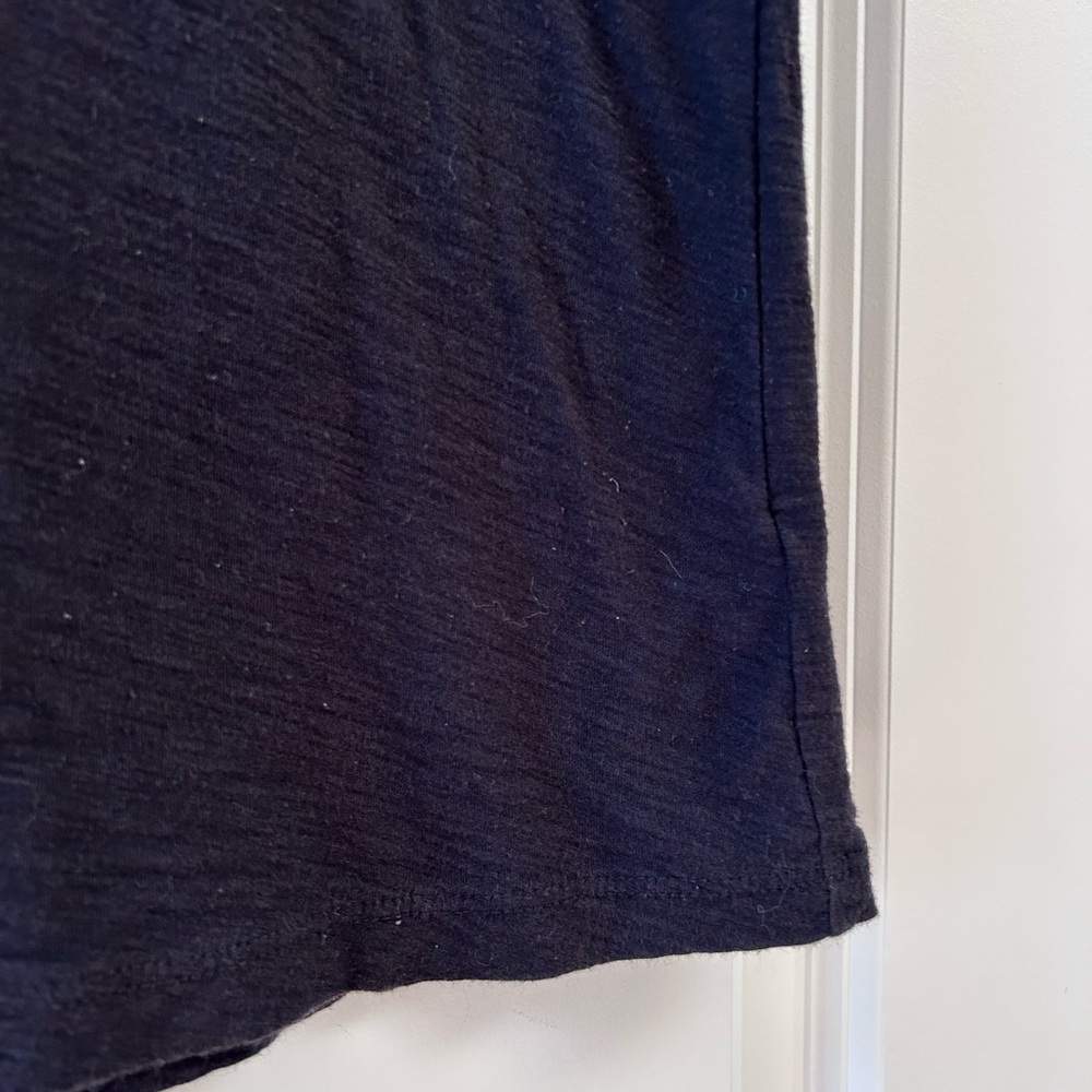Standard James Perse Deep Scoop Neck Black Short Sleeve Tee. Quiet Luxury. Small - Picture 3 of 15